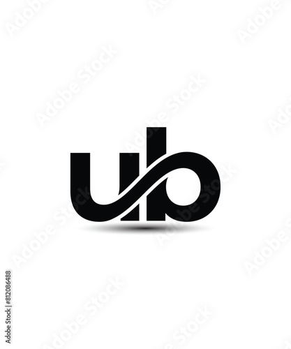 ub litter logo , word cutting logo, symbol logo , typography logo 