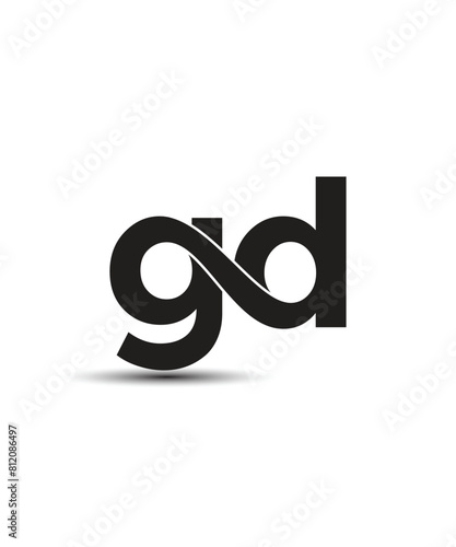 GD typography word cutting , litter logo 