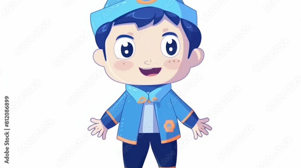 https://s.mj.run/D3JextD8YMs Flat style illustration, flat illustration, simple, white background, color illustration. A cute blue cartoon character with a cute smile. The whole body https://s.mj.run/D3JextD8YMs Flat style illustration, flat illustration, simple, white background, color illustration. A cute blue cartoon character with a cute smile. The whole body