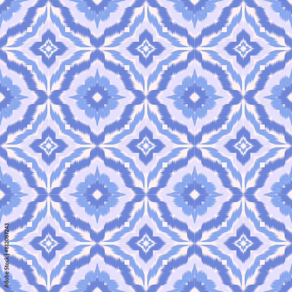 Seamless Ikat ethnic traditional Textile pattern geometric abstract folklore ornament Tribal ethnic illustration background design for print, clothing, scarf Seamless Ikat ethnic traditional Textile pattern geometric abstract folklore ornament Tribal ethnic illustration background design for print, clothing, scarf