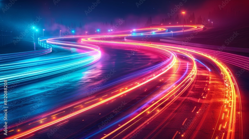 Racing Tracks Dynamic Speedways: A photo depicting dynamic speedways of racing tracks Racing Tracks Dynamic Speedways: A photo depicting dynamic speedways of racing tracks