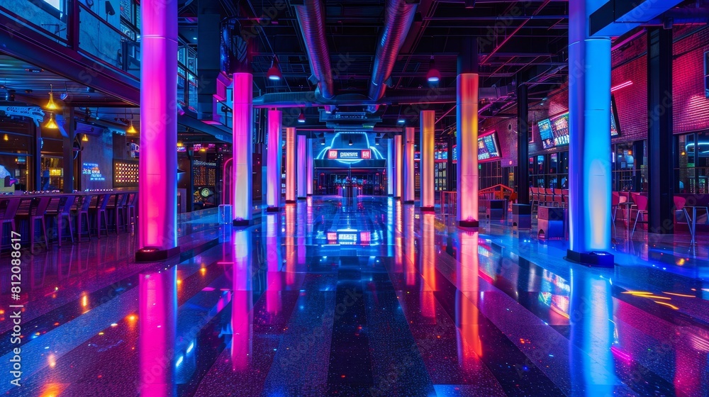 Sport Complex Dynamic Lighting: A photo featuring the dynamic lighting of a sports complex Sport Complex Dynamic Lighting: A photo featuring the dynamic lighting of a sports complex
