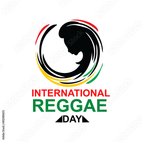 Принти на полотні international reggae day vector background