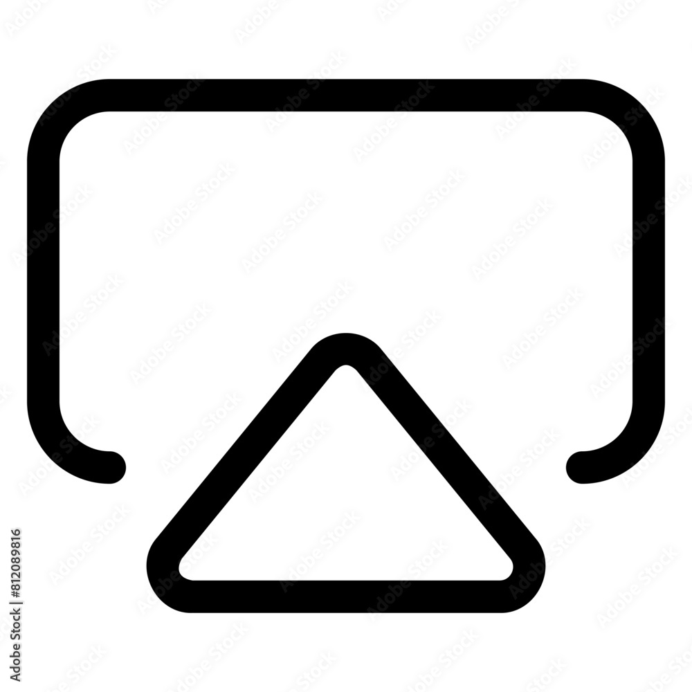airplay line icon isolated on white background airplay line icon isolated on white background