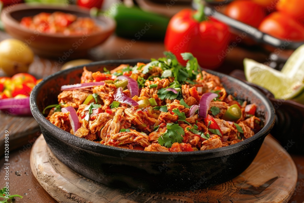Colourful Chicken Tinga - A Delicious Mexican Dish for Dinner with an American Twist Colourful Chicken Tinga - A Delicious Mexican Dish for Dinner with an American Twist