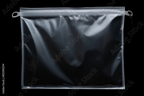 plastic bag black background photo