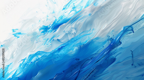 Abstract background of vivid blue and white color mixing with different tints creating uneven surface