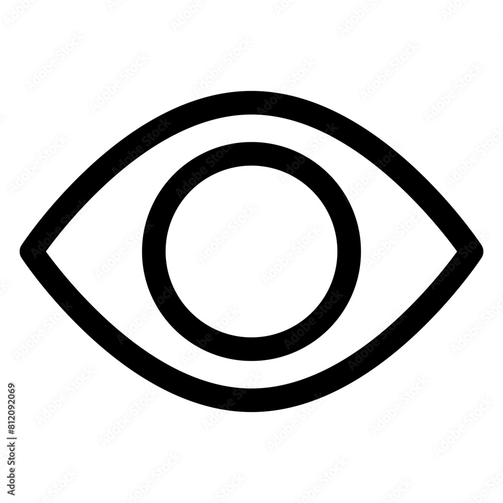 eye line icon isolated on white background eye line icon isolated on white background