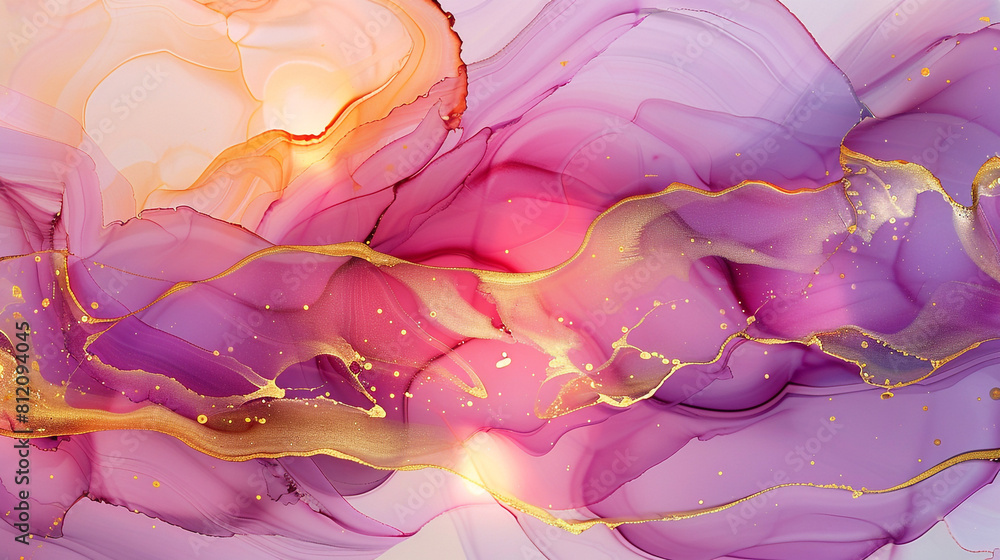 Natural luxury abstract fluid art painting in alcohol ink technique. Tender and dreamy Natural luxury abstract fluid art painting in alcohol ink technique. Tender and dreamy