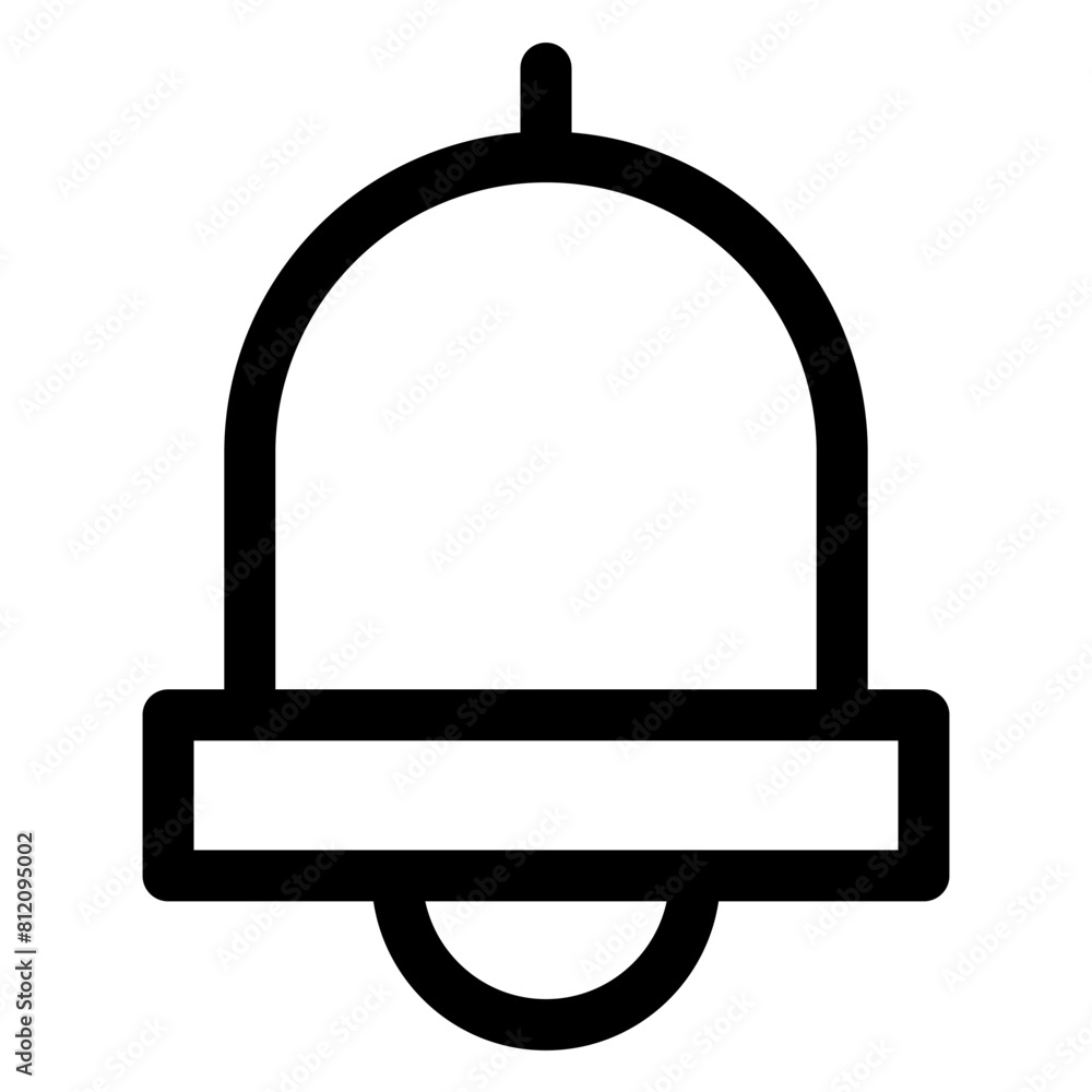 bell line icon isolated on white background bell line icon isolated on white background