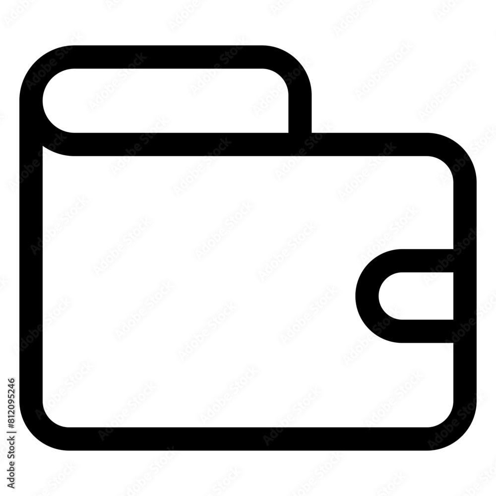 wallet line icon isolated on white background wallet line icon isolated on white background