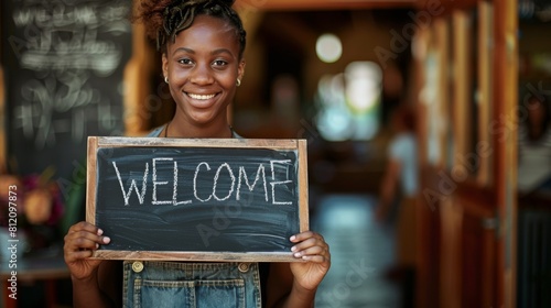 A Welcoming Smile and Message photo