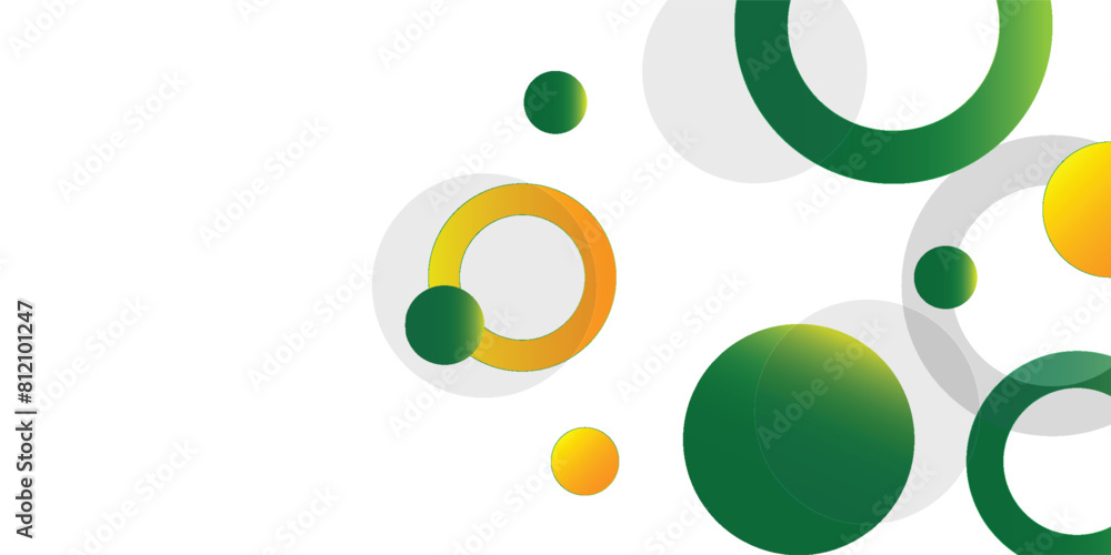 Green and yellow circle banner background. Vector abstract graphic design banner pattern background template vector Green and yellow circle banner background. Vector abstract graphic design banner pattern background template vector