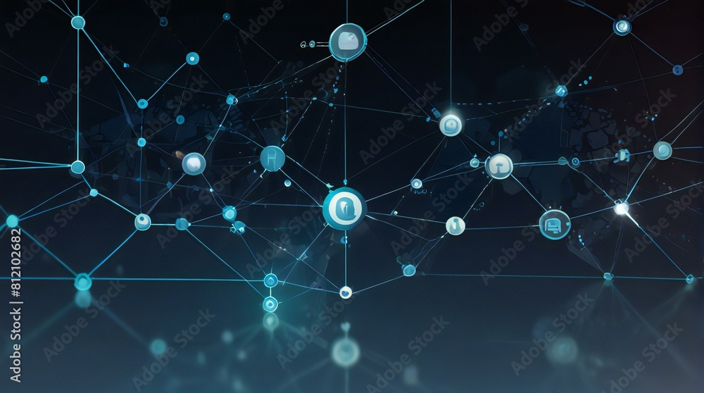 abstract background with network abstract background with network