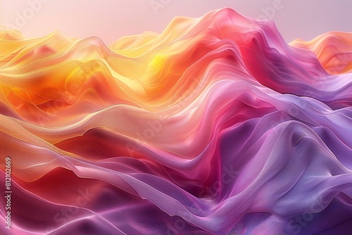 Abstract wavy background, rendering, illustration