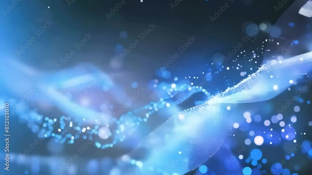 Digital Cyberspace with Particles and Digital Data Network Connections. High Speed Connection and Data Analysis Technology Digital Abstract Background Concept. Seamless Loop. 4K Digital Cyberspace with Particles and Digital Data Network Connections. High Speed Connection and Data Analysis Technology Digital Abstract Background Concept. Seamless Loop. 4K