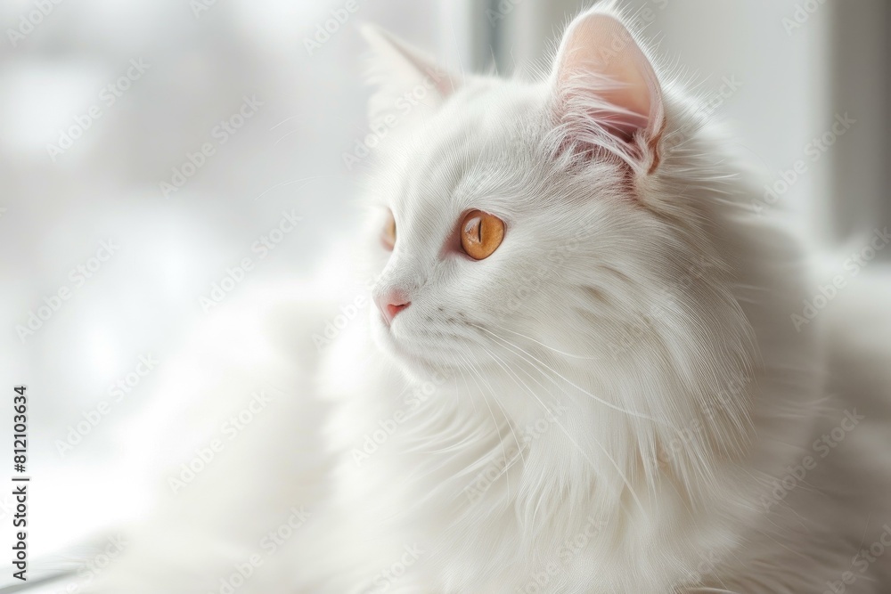 Exquisite Albino female cat. Young girl. Generate Ai Exquisite Albino female cat. Young girl. Generate Ai