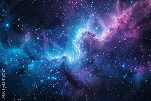 Digital image of this image contains blue, purple and violet stars photo