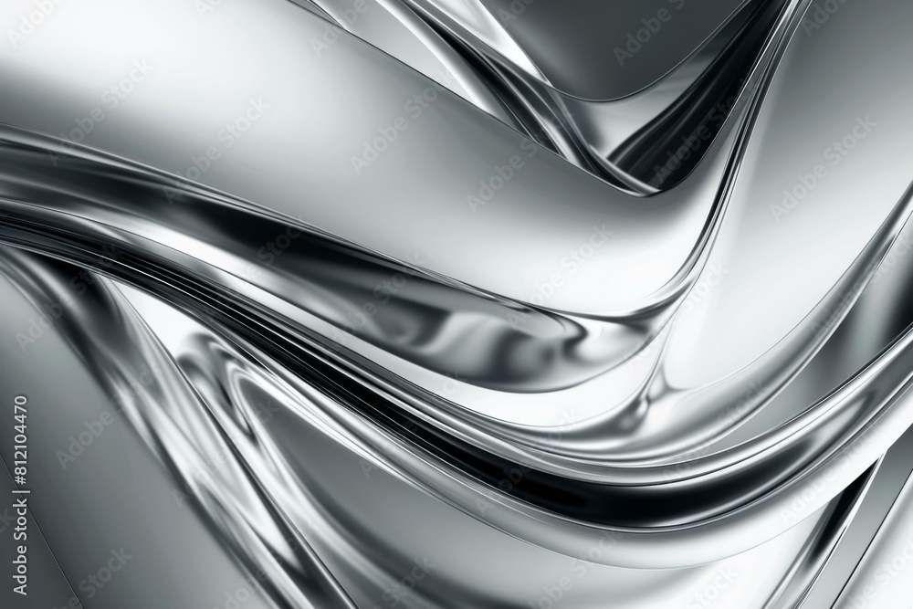 Abstract Silver Waves Background, Modern Design Concept