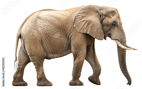 African elephant on white background png