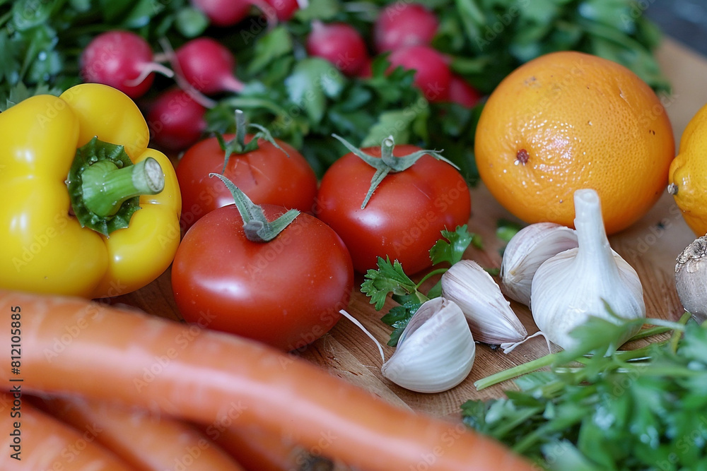 Assorted Fresh Ingredients for a Healthy Meal Assorted Fresh Ingredients for a Healthy Meal