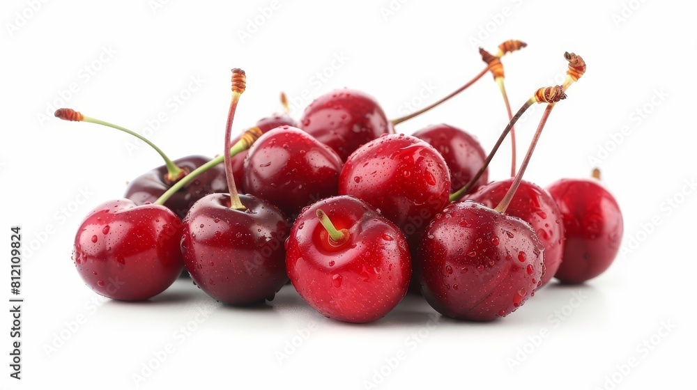 delicious cherries isolated on white background fresh fruit cutout digital illustration delicious cherries isolated on white background fresh fruit cutout digital illustration