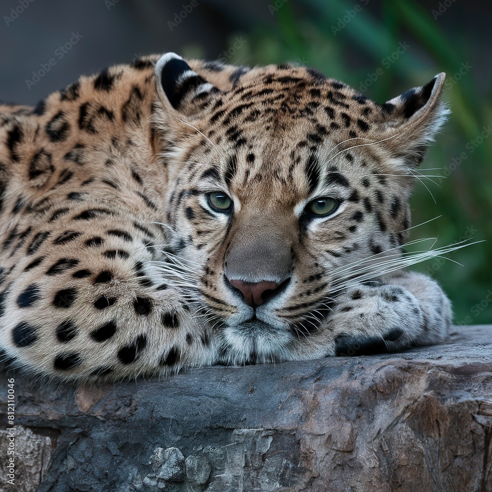 Naklejka premium persian leopard sleeping