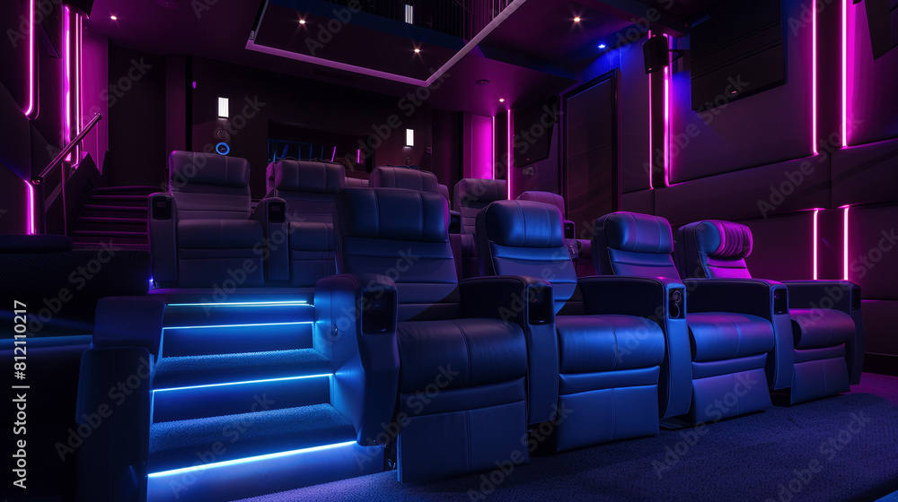 Fototapeta premium Opulent Home Theater Experience