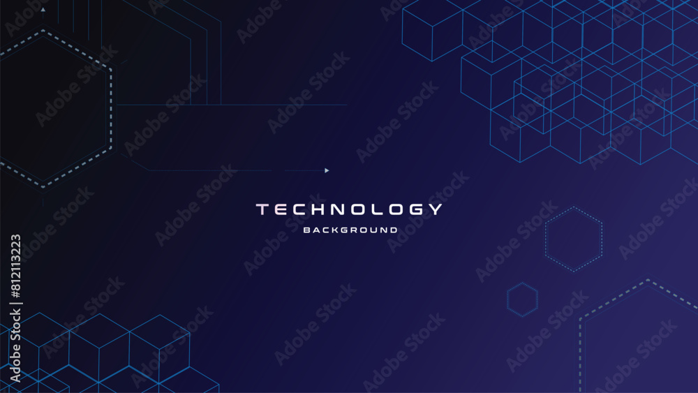 Abstract futuristic - Modern technology with polygonal shapes on dark blue background. Abstract futuristic - Modern technology with polygonal shapes on dark blue background.