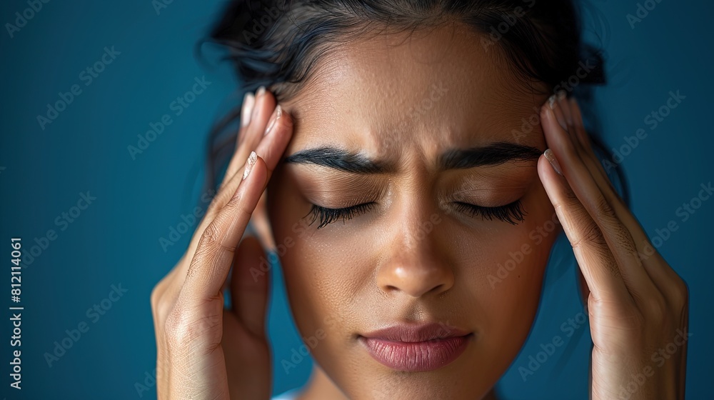 A Pacific Islander woman displaying visible signs of frustration or tension. A Pacific Islander woman displaying visible signs of frustration or tension.