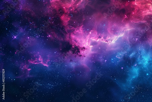 Vibrant Galaxy Nebula Background, Space Exploration Concept