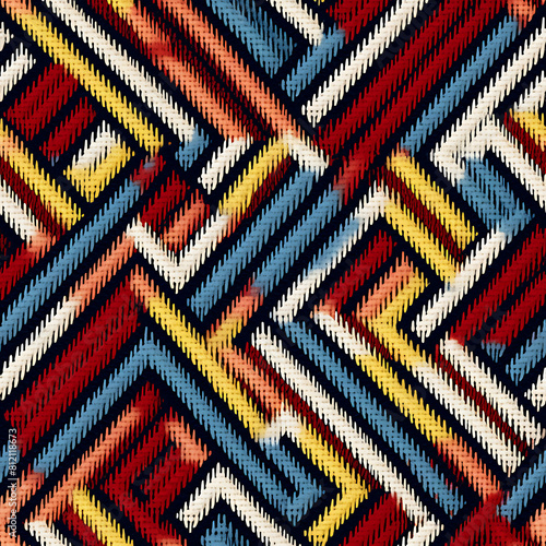 handwoven fabric digital art seamless pattern  the design for apply a variety of graphic works