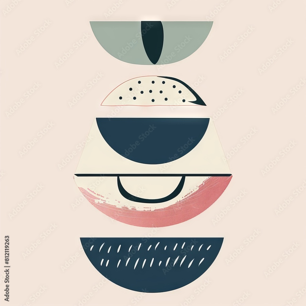 Obraz premium abstract boho geometric shapes great for poster graphic design inspiration
