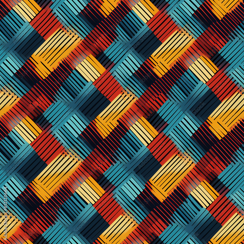 handwoven fabric digital art seamless pattern, the design for apply a variety of graphic works handwoven fabric digital art seamless pattern, the design for apply a variety of graphic works