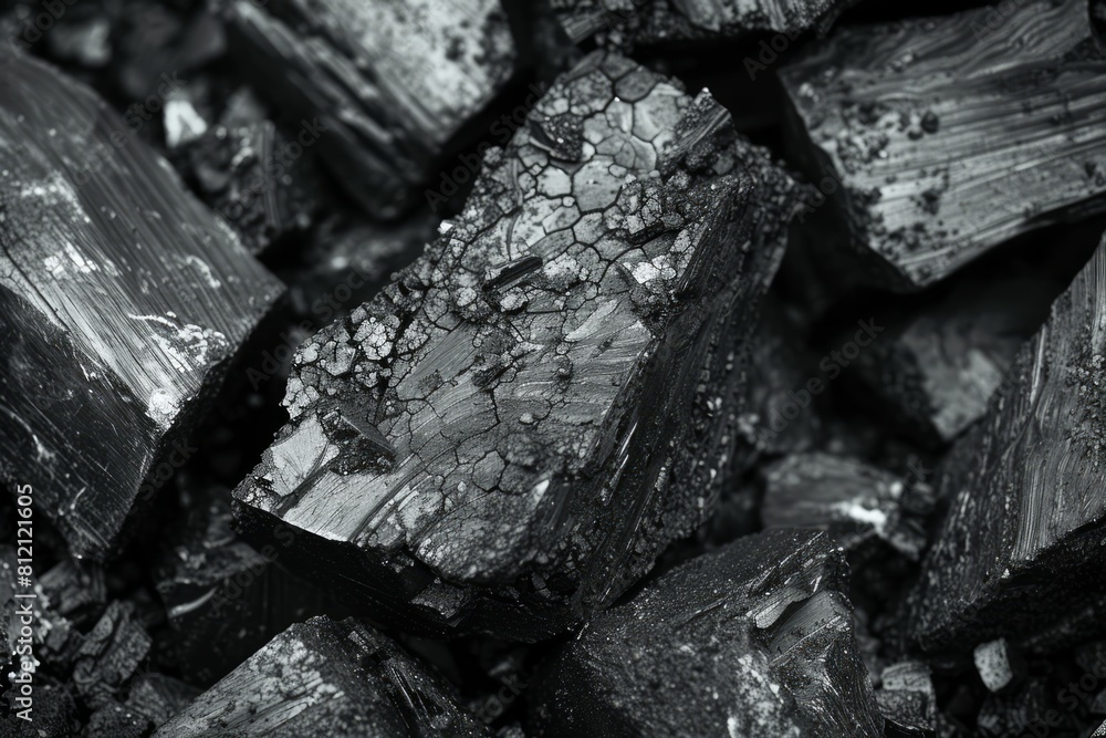 Black coal is shown in this photo.