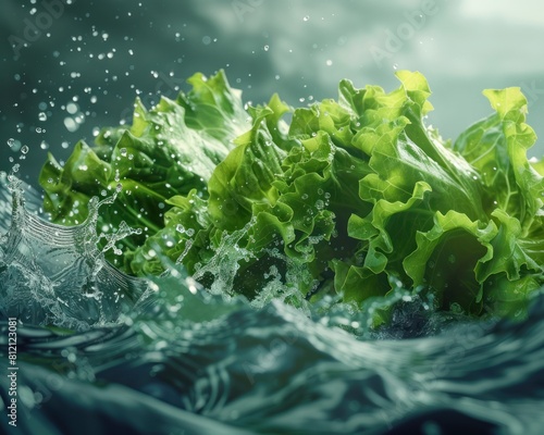 Photo of a fresh lettuce