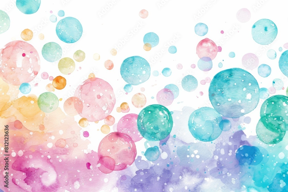 Floating Bubbles Watercolor Painting Floating Bubbles Watercolor Painting