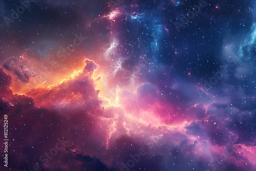 Mesmerizing space scene with stars and galaxies, evoking wonder and exploration