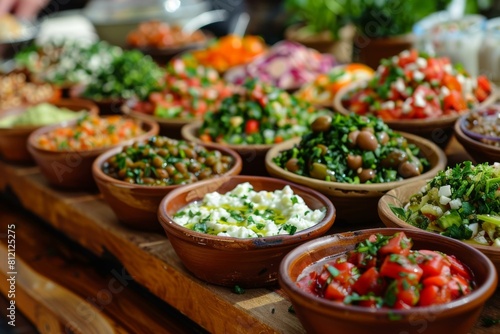 Fresh Organic Salad Bar Selection, Healthy Eating Concept