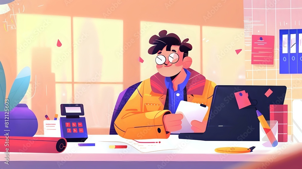 Illustration of Mortgage Banker's dedication to guiding clients through home loan applications Illustration of Mortgage Banker's dedication to guiding clients through home loan applications