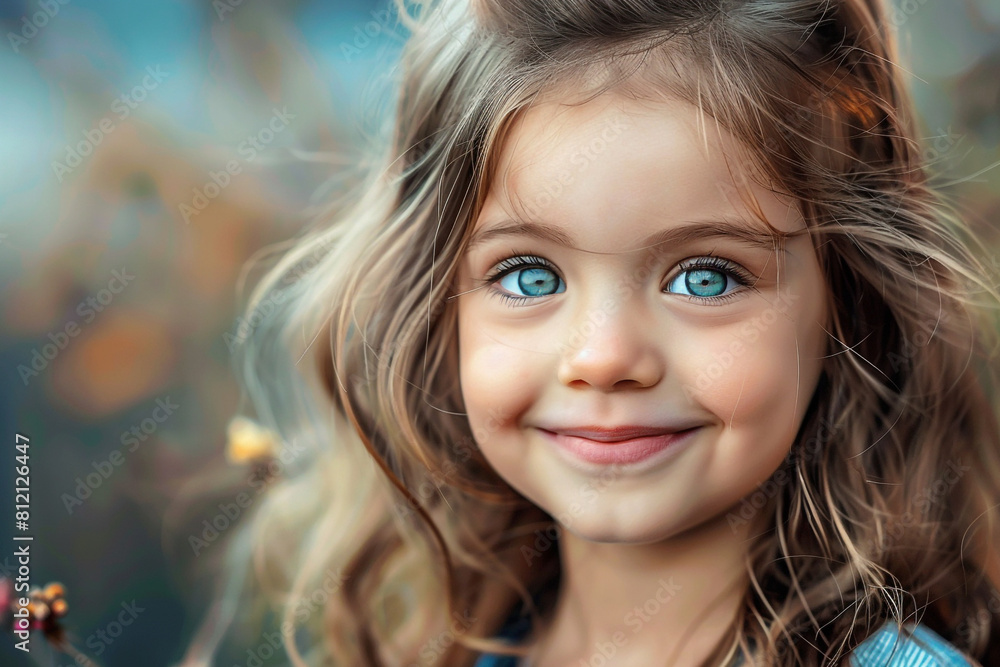 cute smiling child girl