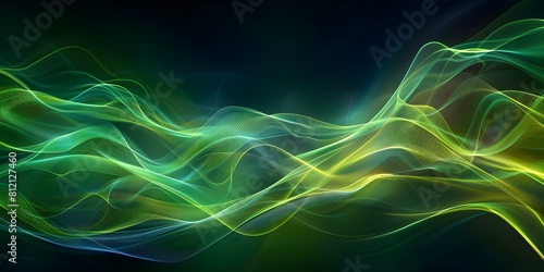 Green abstract motion background with futuristic wave pattern perfect for sciencethemed projects. Concept Motion Backgrounds, Green, Abstract, Futuristic, SciFi