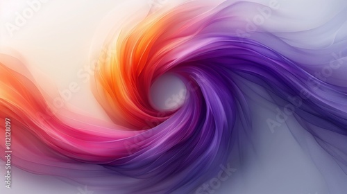 A vibrant, dynamic logo with abstract swirls and gradients, exuding energy and creativity, isolated on white