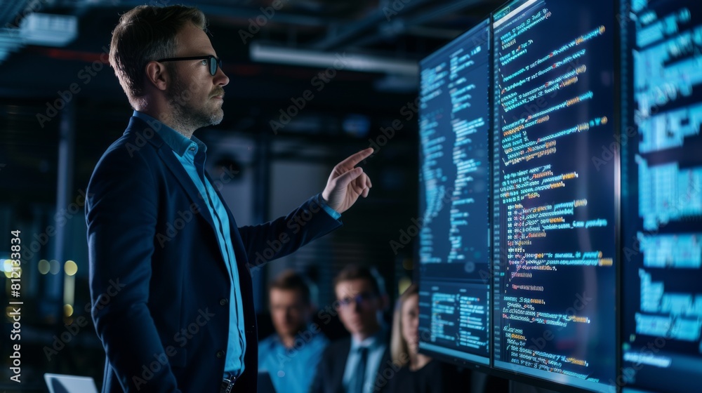 A Developer Presenting Code Analysis A Developer Presenting Code Analysis