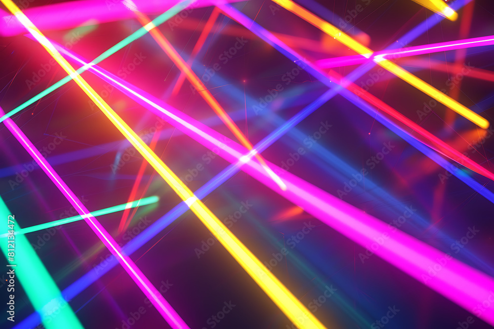 Immerse yourself in a vibrant background illuminated by neon light lines and dynamic laser beams Immerse yourself in a vibrant background illuminated by neon light lines and dynamic laser beams