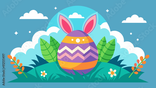 easter card cartoon vector illustration