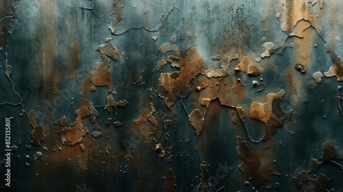 Close up view of a metal surface covered with rust, showcasing the deteriorating texture and colors of corroded steel