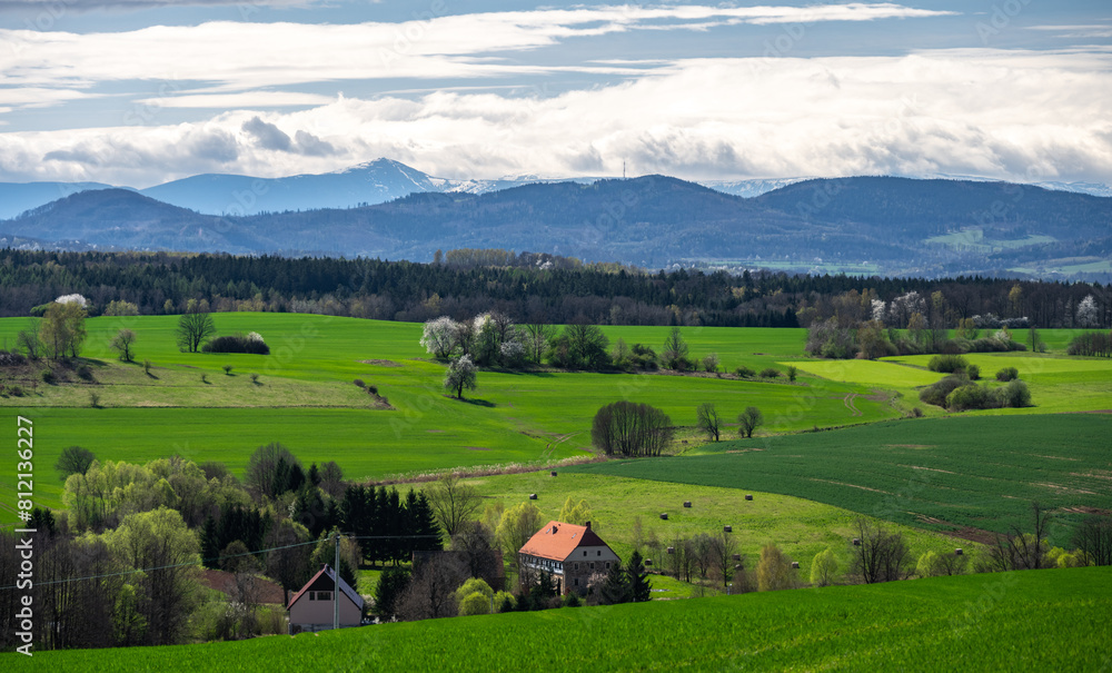 spring in Kaczawskie mountains in Poland
