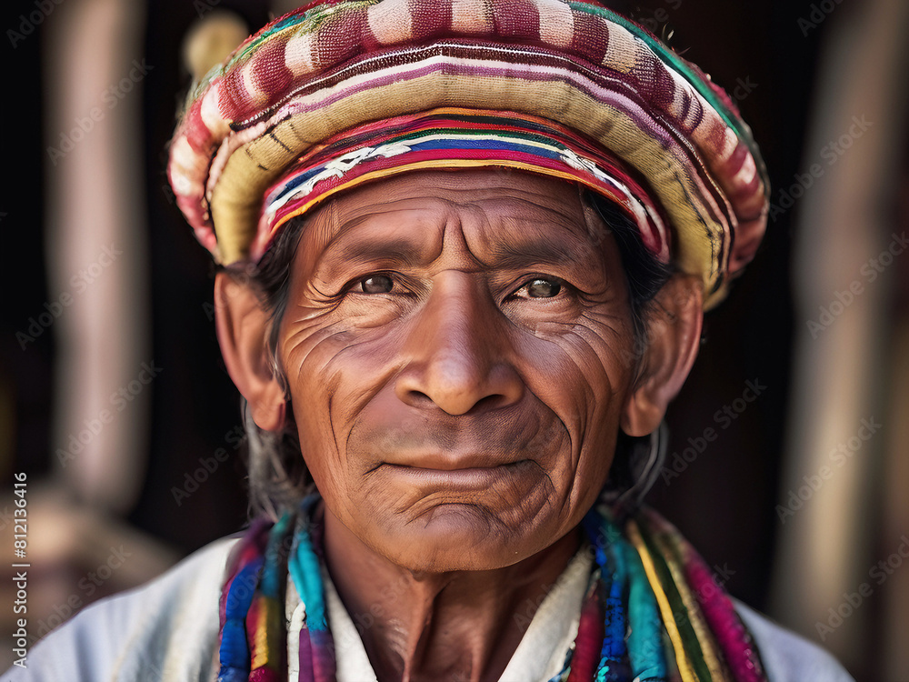 Peruvian Man in Traditional Clothes Peruvian Man in Traditional Clothes