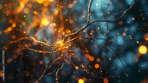 The image shows a bunch of neurons photo